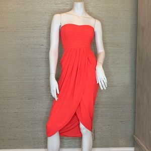 Pink sleeveless cocktail dress